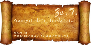Zsengellér Terézia névjegykártya