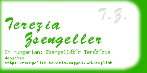 terezia zsengeller business card